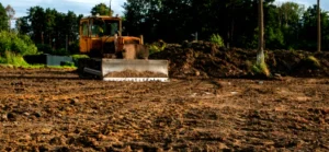 heavy machine during land grading job campobello sc